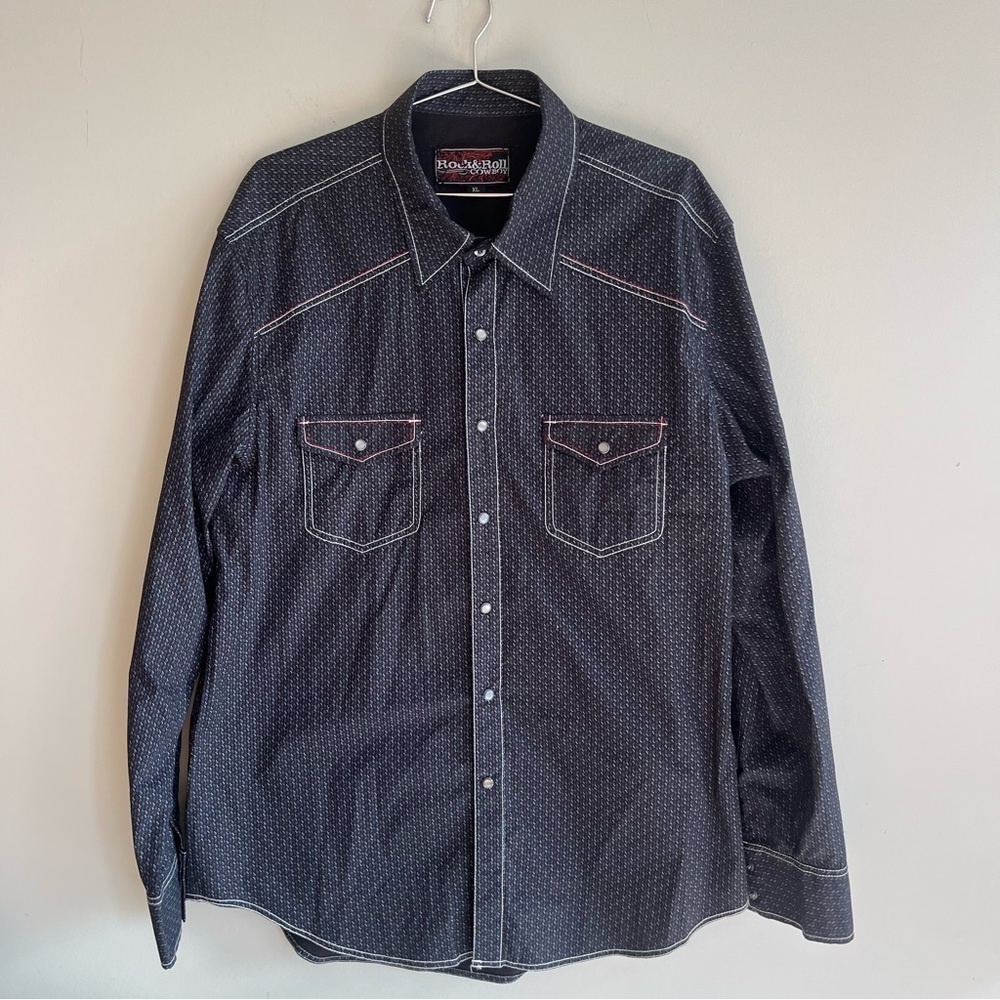 Rock & Roll Cowboy Men's Pearl Snap Long Sleeve Button Down